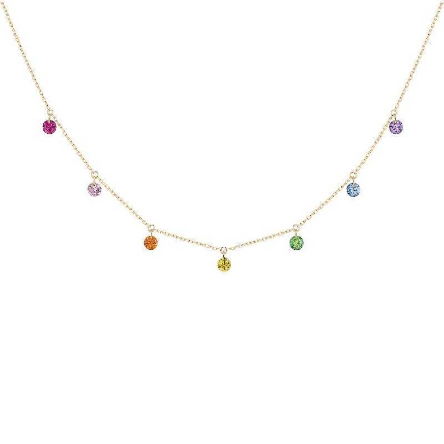 Joyas Pedro Luis Olivares | La Brune & La Blonde Confetti Rainbow 7 Piedras 0.90 Quilates