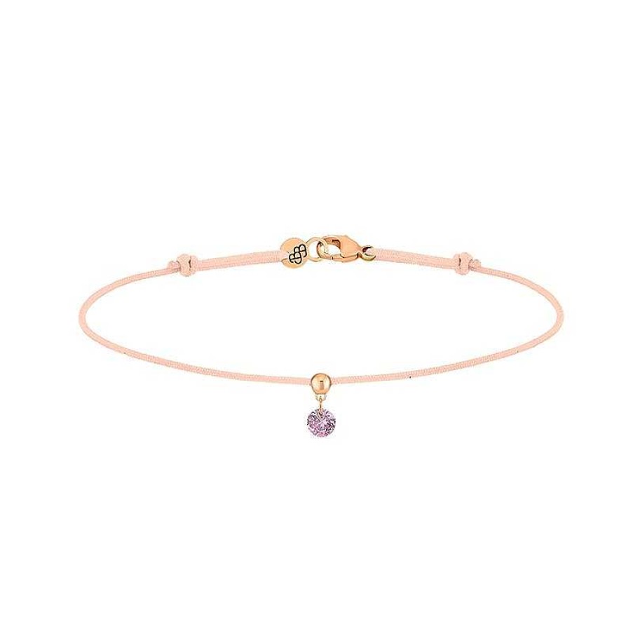 Joyas Pedro Luis Olivares | Pulsera La Brune & La Blonde Bb Beige Oro Rosa Y Zafiro Rosa 0.14 Quilates