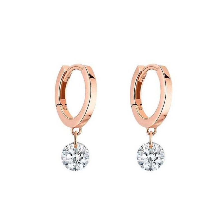 Joyas Pedro Luis Olivares | La Brune & La Blonde 360 Pendientes Oro Rosa Diamante 0.14 Quilates