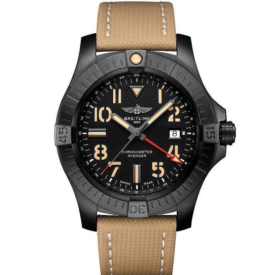 Relojes Breitling | Breitling Avenger Gmt Night Mission Black Titanium Auto 45 Mm V32395101B1X1