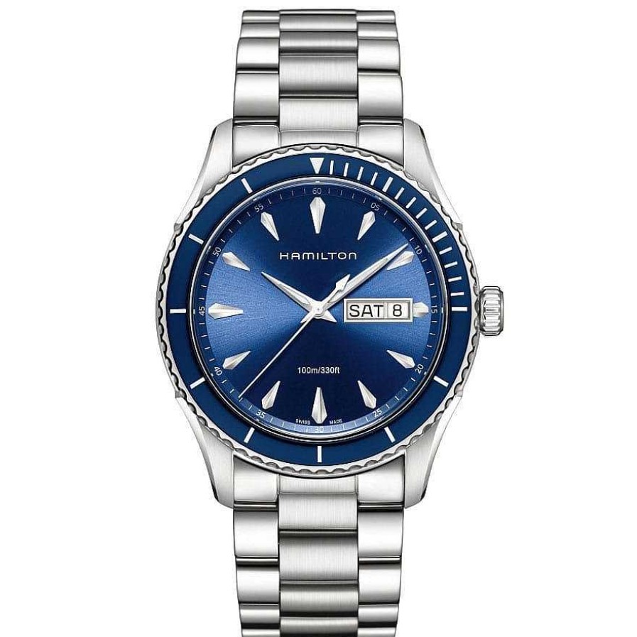 Relojes Hamilton | Hamilton Jazzmaster Seaview Day Date Quartz Esfera Azul Acero 42 Mm