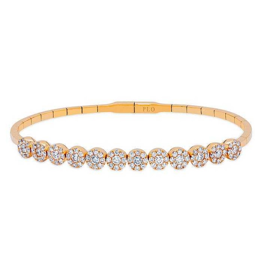 Joyas Pedro Luis Olivares | Pulsera El Stica De Oro Rosa Y Diamantes De 1.52 Quilates