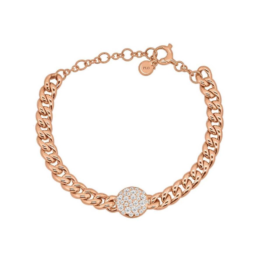 Joyas Pedro Luis Olivares | Pulsera Barbada De Oro Rosa Con Diamantes Talla Brillante 0,62 Quilates