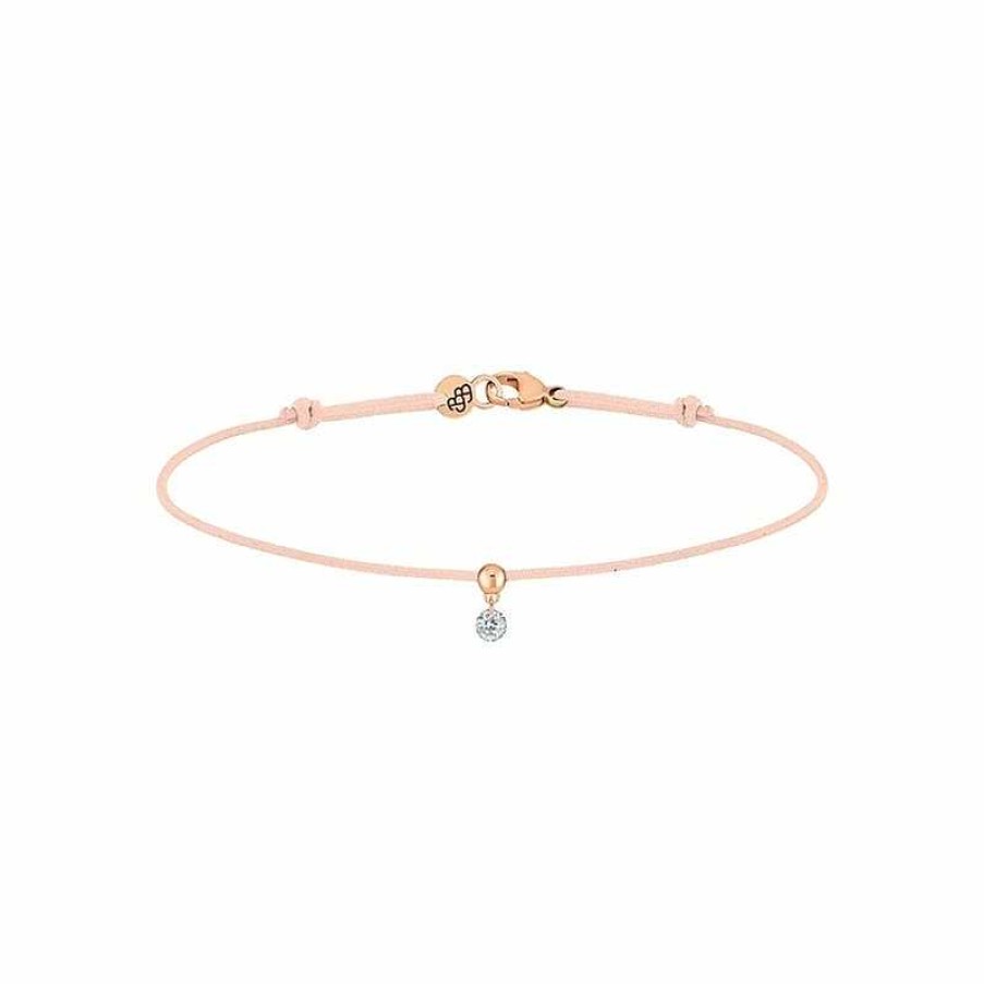 Joyas Pedro Luis Olivares | Pulsera La Brune & La Blonde Bb Beige Oro Rosa Y Diamante 0.07 Quilates