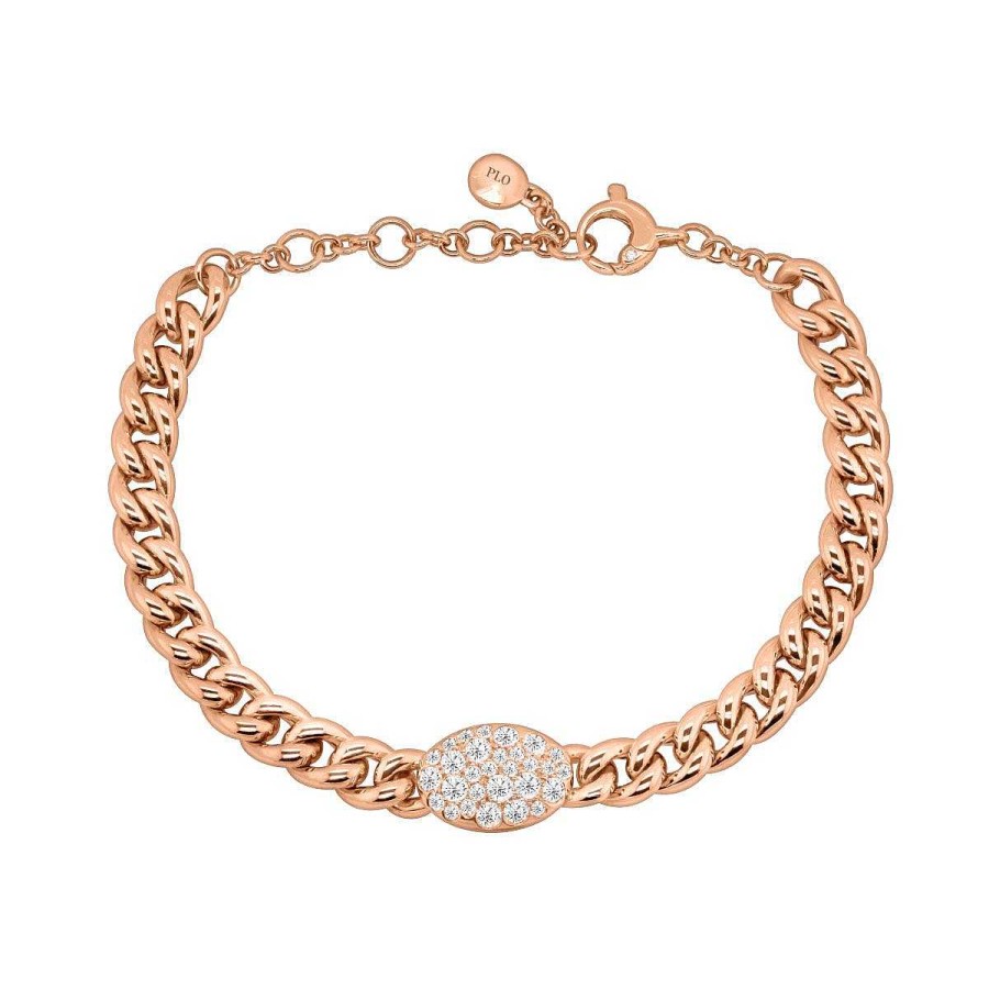 Joyas Pedro Luis Olivares | Pulsera Barbada De Oro Rosa Con Diamantes Talla Brillante 0,70 Quilates