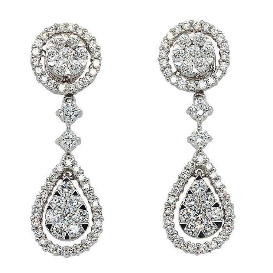 Joyas Pedro Luis Olivares | Pendientes De Novia Desmontables En Oro Blanco Y Diamantes 1,65 Quilates