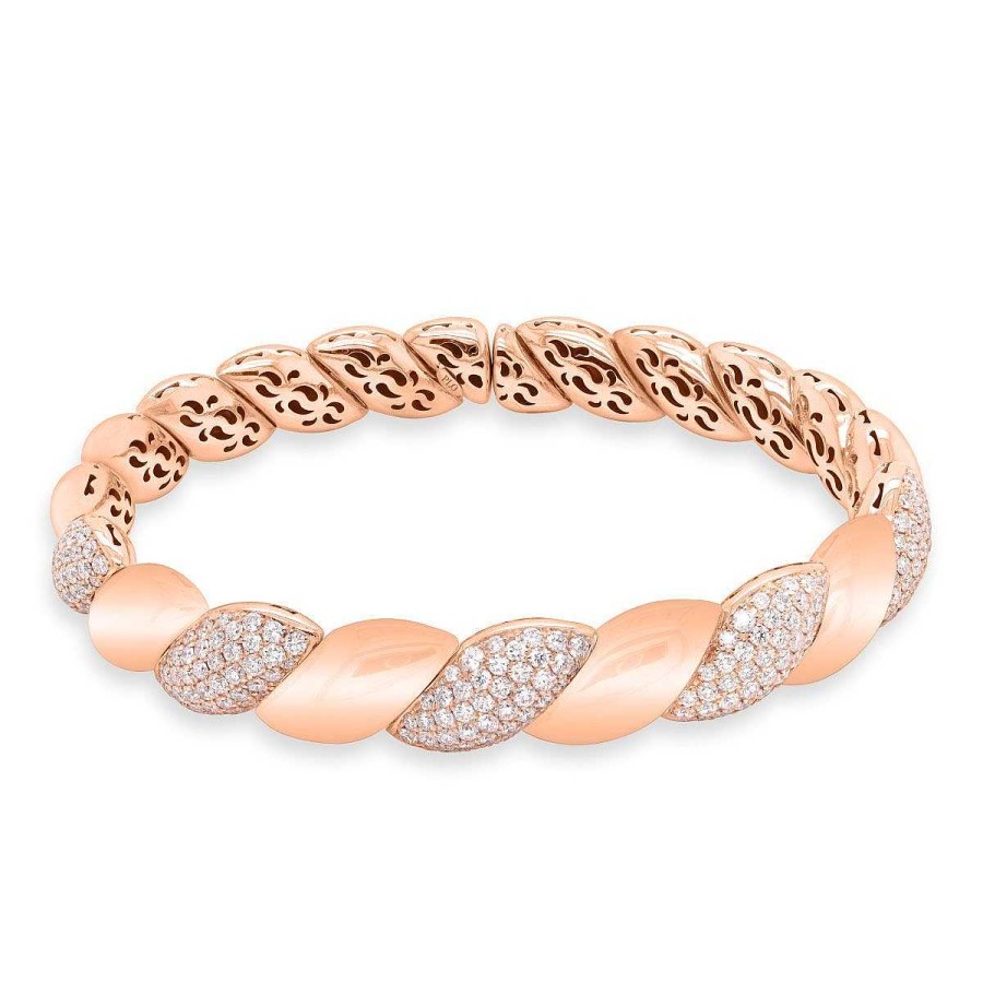 Joyas Pedro Luis Olivares | Pulsera De Oro Rosa Con Diamantes Talla Brillante 2,00 Quilates