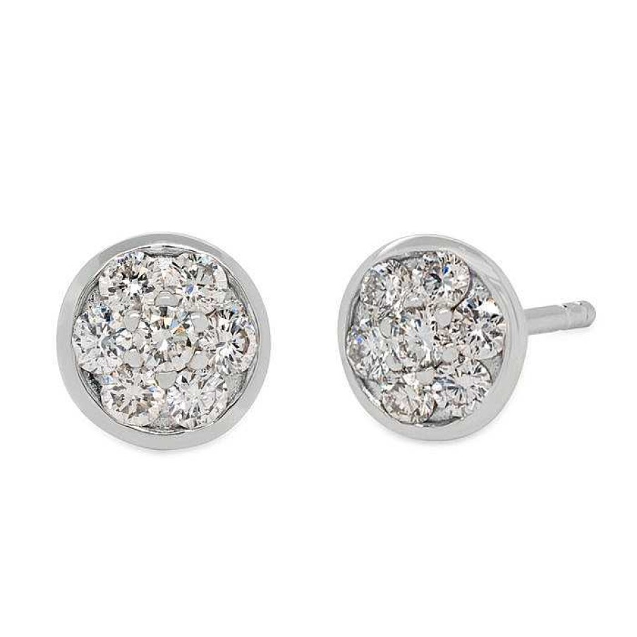 Joyas Pedro Luis Olivares | Pendientes De Oro Blanco Con Diamantes De 0,50 Quilates