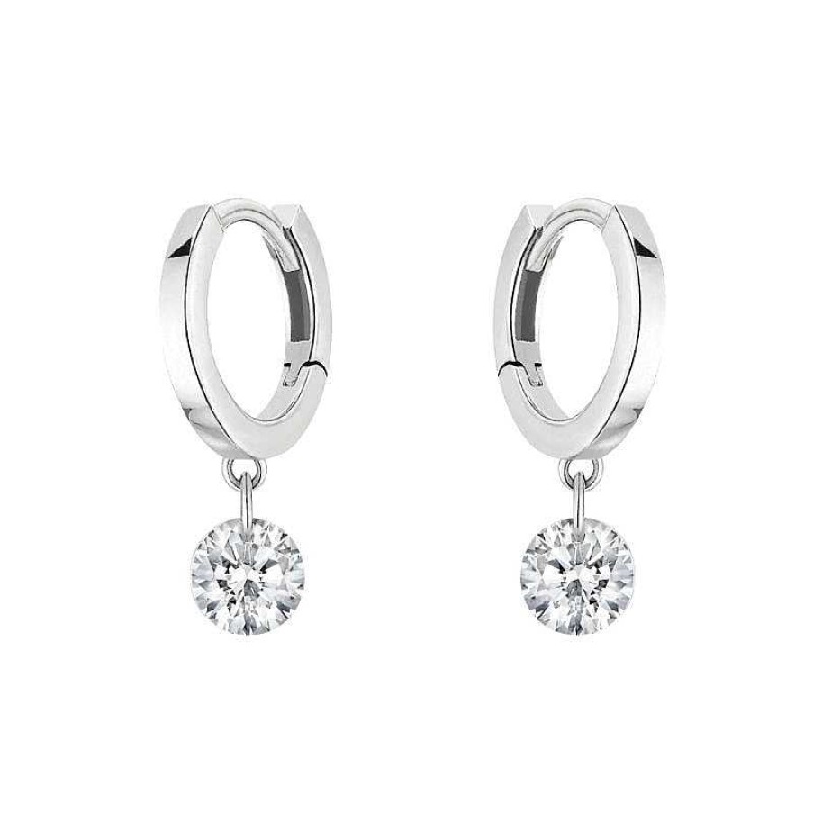 Joyas Pedro Luis Olivares | La Brune & La Blonde 360 Pendientes Oro Blanco Diamante 0.14 Quilates