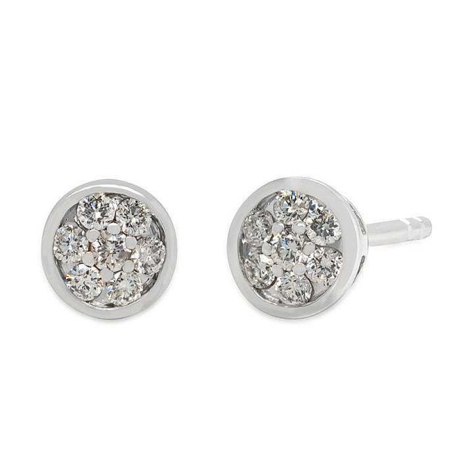 Joyas Pedro Luis Olivares | Pendientes De Oro Blanco Con Diamantes De 0,18 Quilates